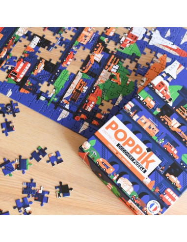 Puzzle Les véhicules 280 pièces - Poppik Puzzle Les véhicules 280 pièces - Poppik
