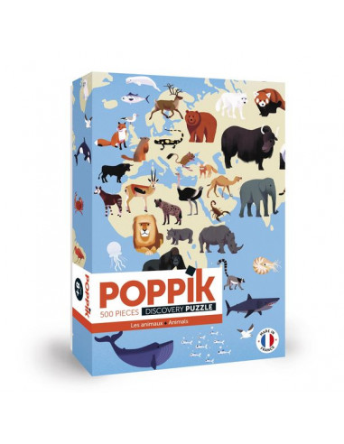 Puzzle les animaux 500 pièces - Poppik