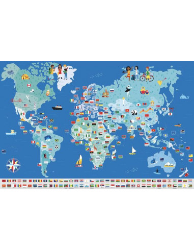 Poster en stickers drapeaux du monde... Poster en stickers drapeaux du monde...