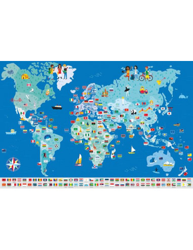 Poster en stickers drapeaux du monde... Poster en stickers drapeaux du monde...