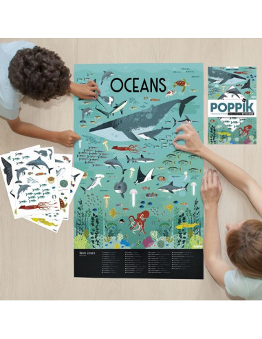 Poster en stickers océans - Poppik Poster en stickers océans - Poppik