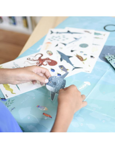 Poster en stickers océans - Poppik Poster en stickers océans - Poppik