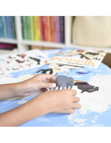 Poster en stickers animaux du monde -... Poster en stickers animaux du monde -...