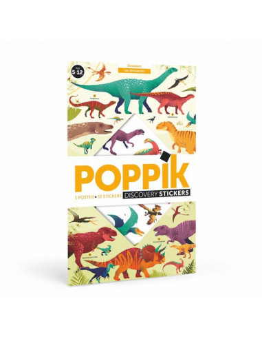 Poster en stickers dinosaures - Poppik