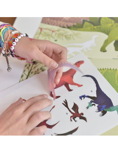 Poster en stickers dinosaures - Poppik Poster en stickers dinosaures - Poppik