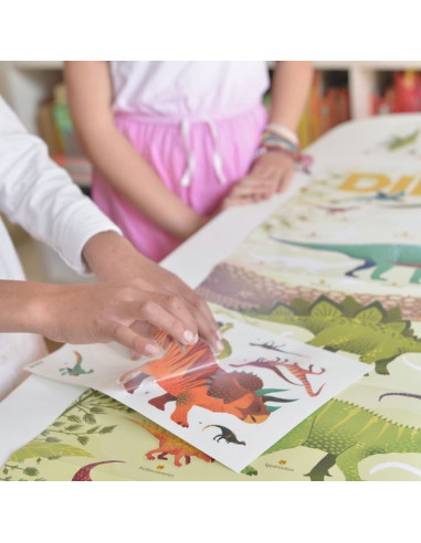 Poster en stickers dinosaures - Poppik Poster en stickers dinosaures - Poppik