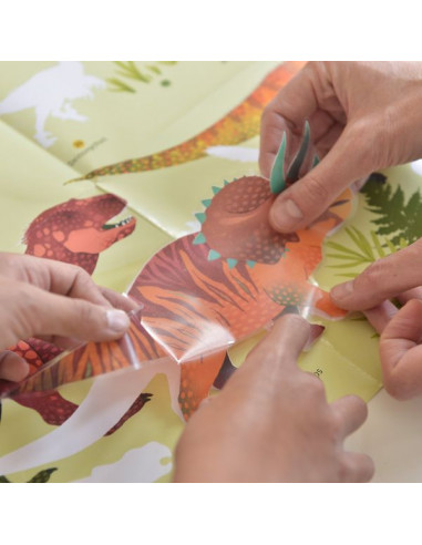 Poster en stickers dinosaures - Poppik Poster en stickers dinosaures - Poppik