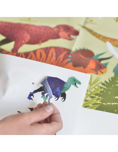 Poster en stickers dinosaures - Poppik Poster en stickers dinosaures - Poppik