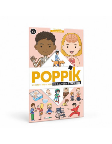 Poster en stickers le corps humain -...