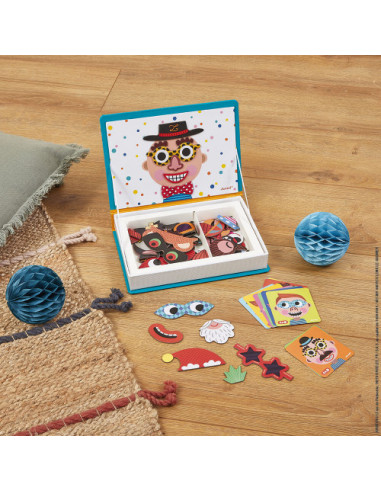 Jeu Magnetibook Crazy face - Janod Jeu Magnetibook Crazy face - Janod