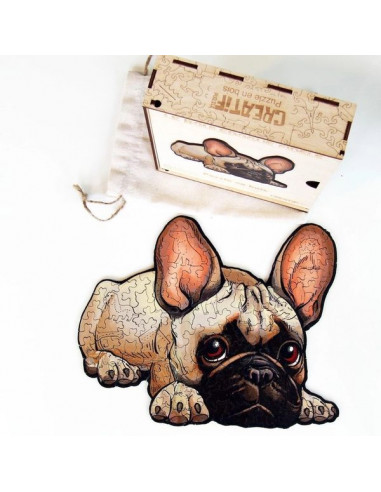 Puzzle en bois Le bouledogue fidèle...