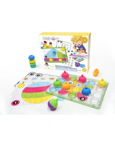 Planche jeux éducatifs et perles 21 pièces Lalaboom Planche jeux éducatifs et perles 21 pièces Lalaboom