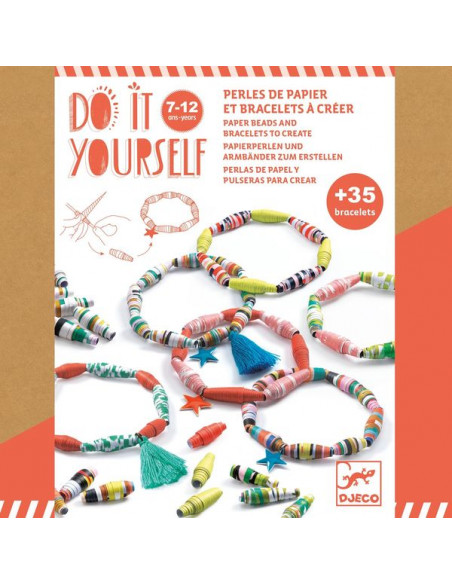 Perles papier et bracelets à créer Pop et acidulés - Do it