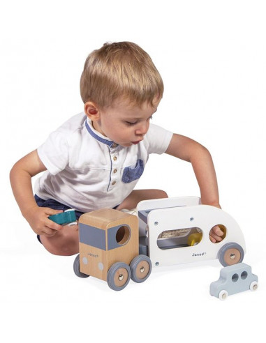 Camion porte autos avec 3 véhicules... Camion porte autos avec 3 véhicules...