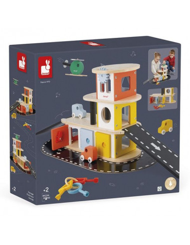 Hape Grue en Bois Enfant - Jeu d'Imitation Fun Chantier en Bois