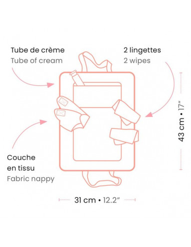 Sac à langer Pink Peak Pomea - Djeco Sac à langer Pink Peak Pomea - Djeco