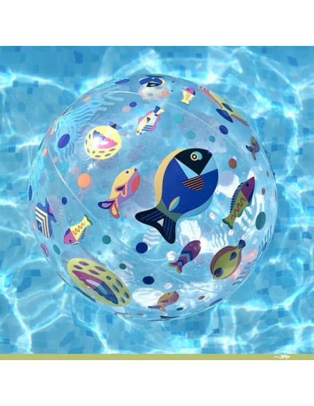 Ballon gonflable fishes ball - jeu de plein air Djeco 