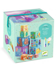 Cubes à empiler arc en ciel...