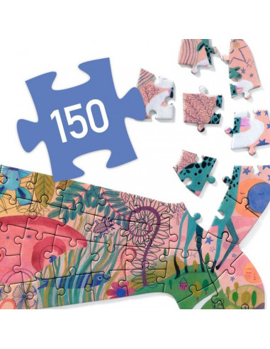 Whale Puzz'art 150 pièces - Djeco Whale Puzz'art 150 pièces - Djeco