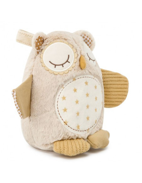 Peluche musicale bruit blanc avec détecteur de pleurs Hibou - Made in Bébé