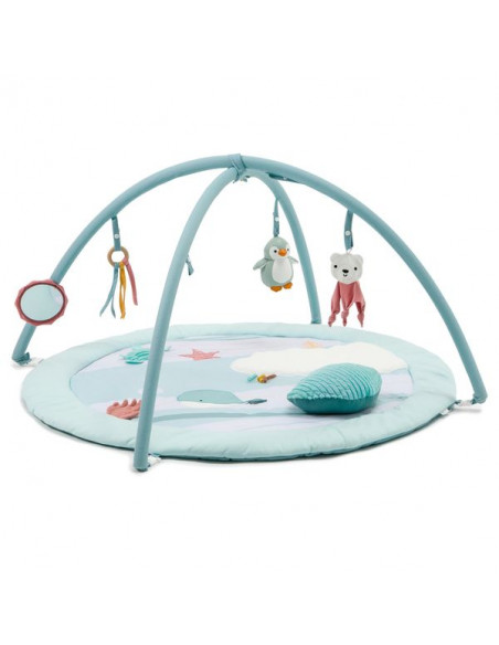 Tapis d'Éveil pour Bébé, Tapis de Jeux avec Arches pour Bébé de 0 à 36 Mois  Contient 5 Jouets Suspendus Vert