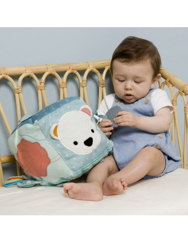 Cube d'activités en tissu Océan -... Cube d'activités en tissu Océan -...