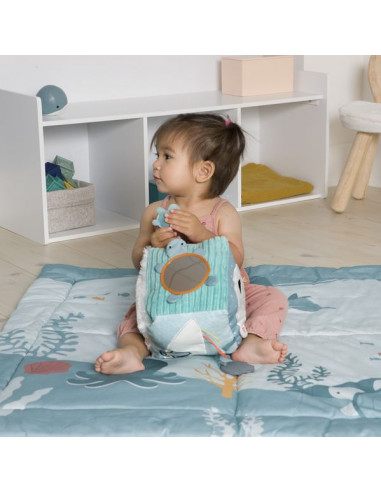 Cube d'activités en tissu Océan -... Cube d'activités en tissu Océan -...