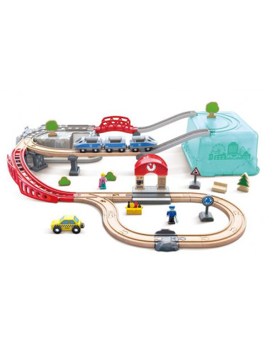 Circuit de train Ville 2 en 1 - Hape Circuit de train Ville 2 en 1 - Hape