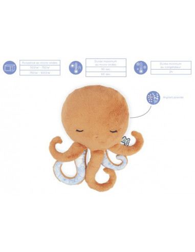 Peluche bien-être poulpe Petit calme... Peluche bien-être poulpe Petit calme...