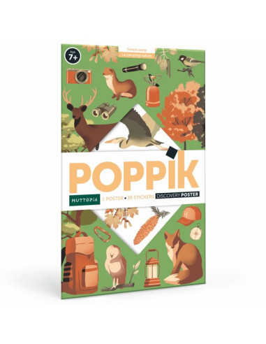 Poster en stickers Camping - Poppik
