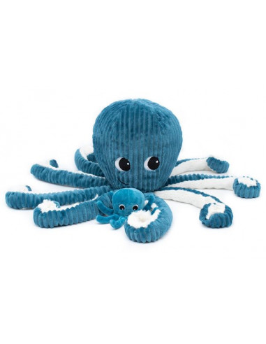 Peluche Filou La Pieuvre Bleu Les Ptipotos By Deglingos