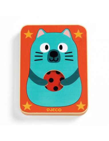 Puzzle 3 niveaux Max & Co - Djeco