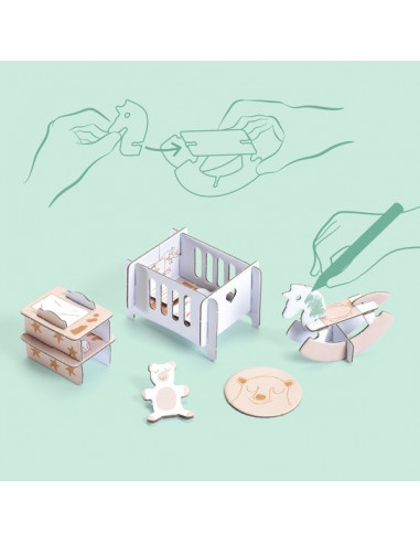 Colorie assemble et joue DIY Maison... Colorie assemble et joue DIY Maison...