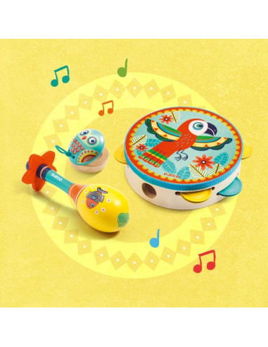 Set musical tambourin, maracas et... Set musical tambourin, maracas et...
