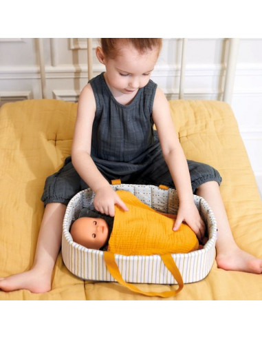 Couffin Blue Lines Pomea - Djeco Couffin Blue Lines Pomea - Djeco