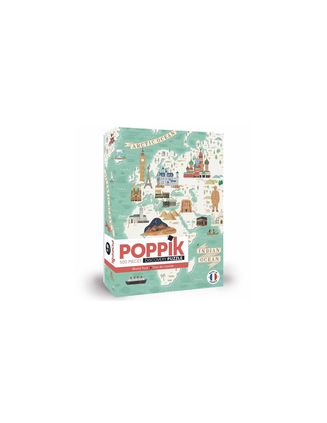 Puzzle éducatif Poppik 500 pièces - Les océans (7 ans)