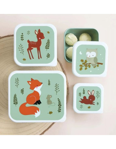 4 boites à goûter amis de la forêt... 4 boites à goûter amis de la forêt...