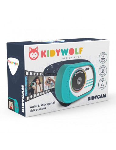 Appareil photo et vidéo étanche bleu Kidycam - Kidywolf - Appareil photo  enfant