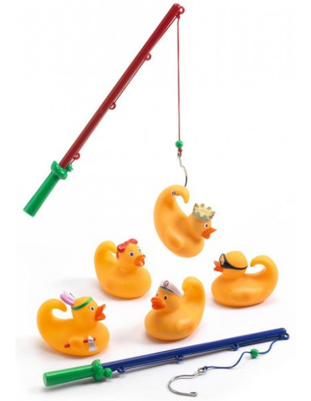 Jeu de Pêche aux Canards taille XXL, avec 2 cannes à pêche, 10