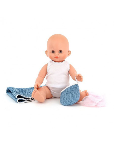 Poupon 36 cm et cape de bain Petit Câlin - Petitcollin