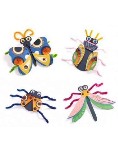 Enfilage Bestioles en fils chenilles... Enfilage Bestioles en fils chenilles...