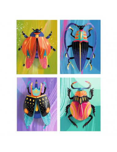 Tableaux 3D Paper bugs - Djeco Tableaux 3D Paper bugs - Djeco