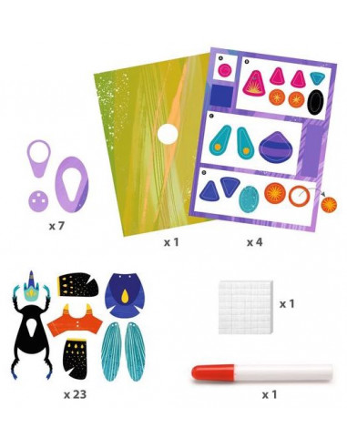 Tableaux 3D Paper bugs - Djeco Tableaux 3D Paper bugs - Djeco