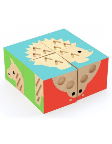 Jouet éducatif Animaux en bois, jeu d'assemblage pour jeunes enfants, 21 x  2 x 17 cm - Votre boutique en ligne suisse d'articles en matières naturelles