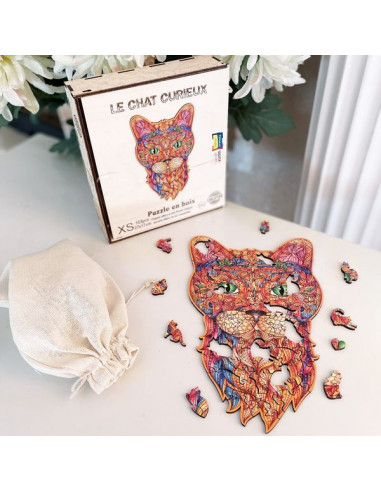 Puzzle en bois Le Chat Curieux 103...