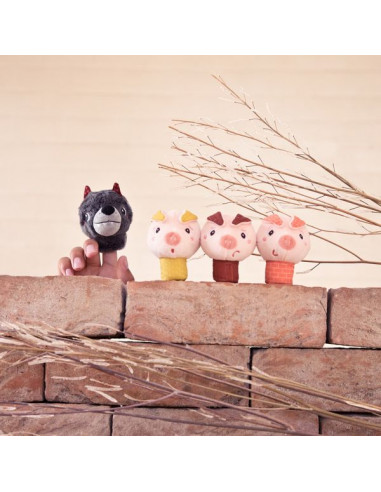 Marionnettes à doigt Les trois petits cochons - Lilliputiens