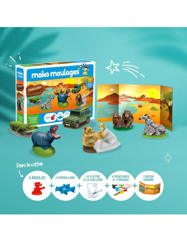 Coffret 6 moules destination savane -... Coffret 6 moules destination savane -...
