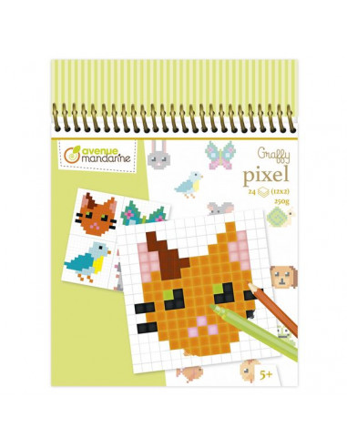 Coloriage Pixel Animaux familiers -...