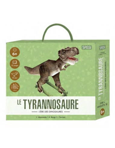 Livre et maquette 3D tyrannosaure -...