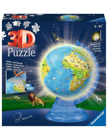 Puzzle 3D Globe illuminé 180 pièces -...